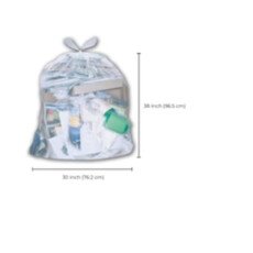 Clear Garbage Bags 30" x 38", Extra Strong - 125/Case GP948