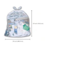 Clear Garbage Bags 35" x 47", Extra Strong - 100/Case GP224