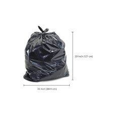 Black Garbage Bags 35" x 50", Extra Strong - 100/Case GP025