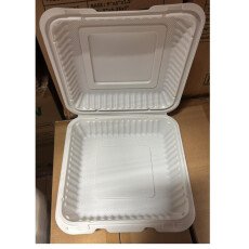 9" x 9" x 2.7" PP Hinged Container EP91 - 150/Case GP110
