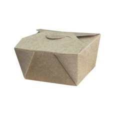 Kraft Fold-To-Go Box #1, 26 oz (5" x 4.5" x 2.5") - 450/Case GP133