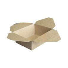 Kraft Fold-To-Go Box #3, 66 oz (8.5" x 6.1" x 2.5") - 200/Case GP132