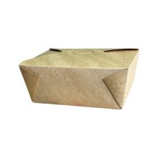 Kraft Fold-To-Go Box #4, 96 oz (8.6" x 6.5" x 3.5") - 160/Case GP134