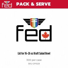 Lid for 16-26 oz Kraft Salad Bowl - 300/Case GP1029