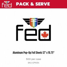 Aluminum Pop-Up Foil Sheets 12" x 10.75" - 500/Case GP1034