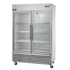Clearance Arctic Air 54" 49 CuFt 2 Door Glass Reach In Display Refrigerator Cooler AGR49
