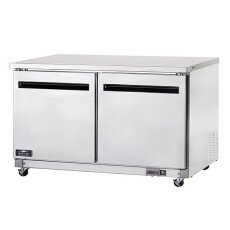 New Clearance 60" 2 Door Solid SS Undercounter Refrigerator Cooler Arctic Air AUC60R