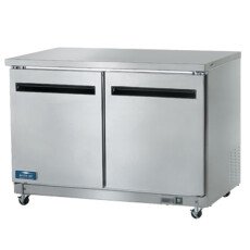 48" 2 Door Solid SS Undercounter Refrigerator Cooler Arctic Air AUC48R