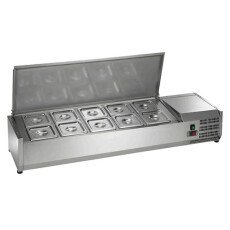 55" 10 Pan Countertop Prep Table Cooler Arctic Air ACP55