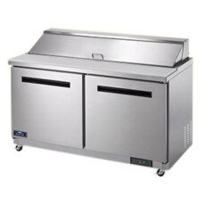 60" 2 Door Solid SS Mega Top Sandwich Salad Prep Table Cooler Arctic Air AMT60R