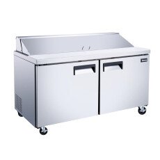 Restored Like New Omcan PT-CN-1524-HC Refrigerated Prep Table - 2 Solid Door - 60 Inch