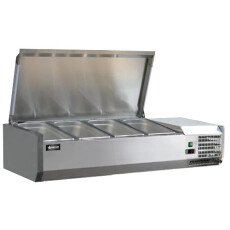 Restored Like New Omcan 46658 Refrigerated Topping Rail with S/S Cover
