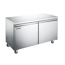 47" Omcan Two Door Stainless Steel Undercounter Refrigerator 59056