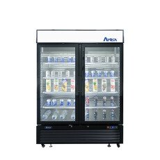 Used 54" 2 Door Glass Refrigerator Merchandiser Atosa MCF8723GR-CL