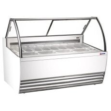 Omcan Gelato Display Showcase 69.5″ (White Exterior) with 13 Pans 47572