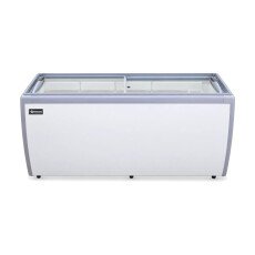 Omcan Thirteen Pan Gelato Dipping Cabinet 71″ with Flat Sneeze Guard and Pans 47744
