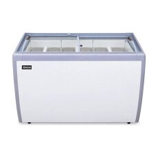 Nine Pan Gelato Dipping Cabinet 50″ with Flat Sneeze Guard and Pans 47743