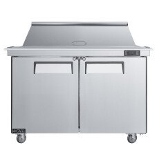 Restored Like New EFI - CMDR2-48VC - Refrigerated Megatop Prep Table - 2 Solid Doors - 48 Inch