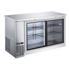 60" Sliding Glass 2 Door Stainless Steel Back Bar Cooler CBBSGDS2-60CC