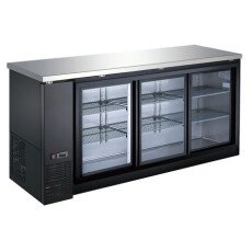 73" Sliding Glass 3 Door Back Bar Cooler CBBGDS3-72CC