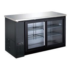 60" Sliding Glass 2 Door Back Bar Cooler CBBGDS2-60CC