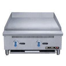 New Clearance 24" Deep Countertop Griddle Flat Top NG/LP Gas Blue Lava BLGM24-24D CL