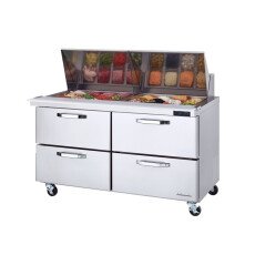 60" Mega Top Sandwich Prep Table 4 Drawers Blue Air BLMT60-D4-HC