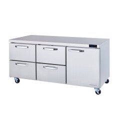 72" Undercounter Refrigerator 4 Left Drawers Blue Air BLUR72-D4LM-HC