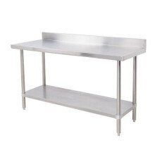 24"X 36" 18 Gauge Stainless Steel Work Table With 4" Back Splash WTS-2436-BK