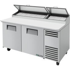 Restored Like New True TPP-AT-67-HC Refrigerated Pizza Prep Table - 2 Solid Door - 68 Inch