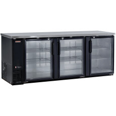 90" Triple Glass Door Back Bar Cooler New Air NBB-90-SG