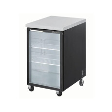 23" Back Bar Glass 1 Door Locking Cooler Blue Air BBB23-1BG-HC