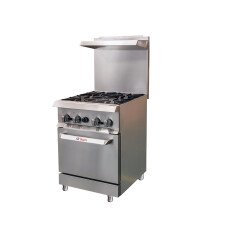 Ikon 24" Gas Range With 4 Burners and Oven IR-4-24