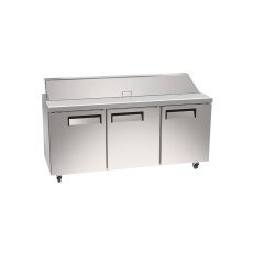 Kool-It Infinity 70.4" 3-Door Megatop Sandwich/Salad Prep Table KIN72MSP-HC