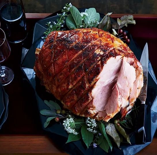 Honey-Bourbon-Glazed Ham